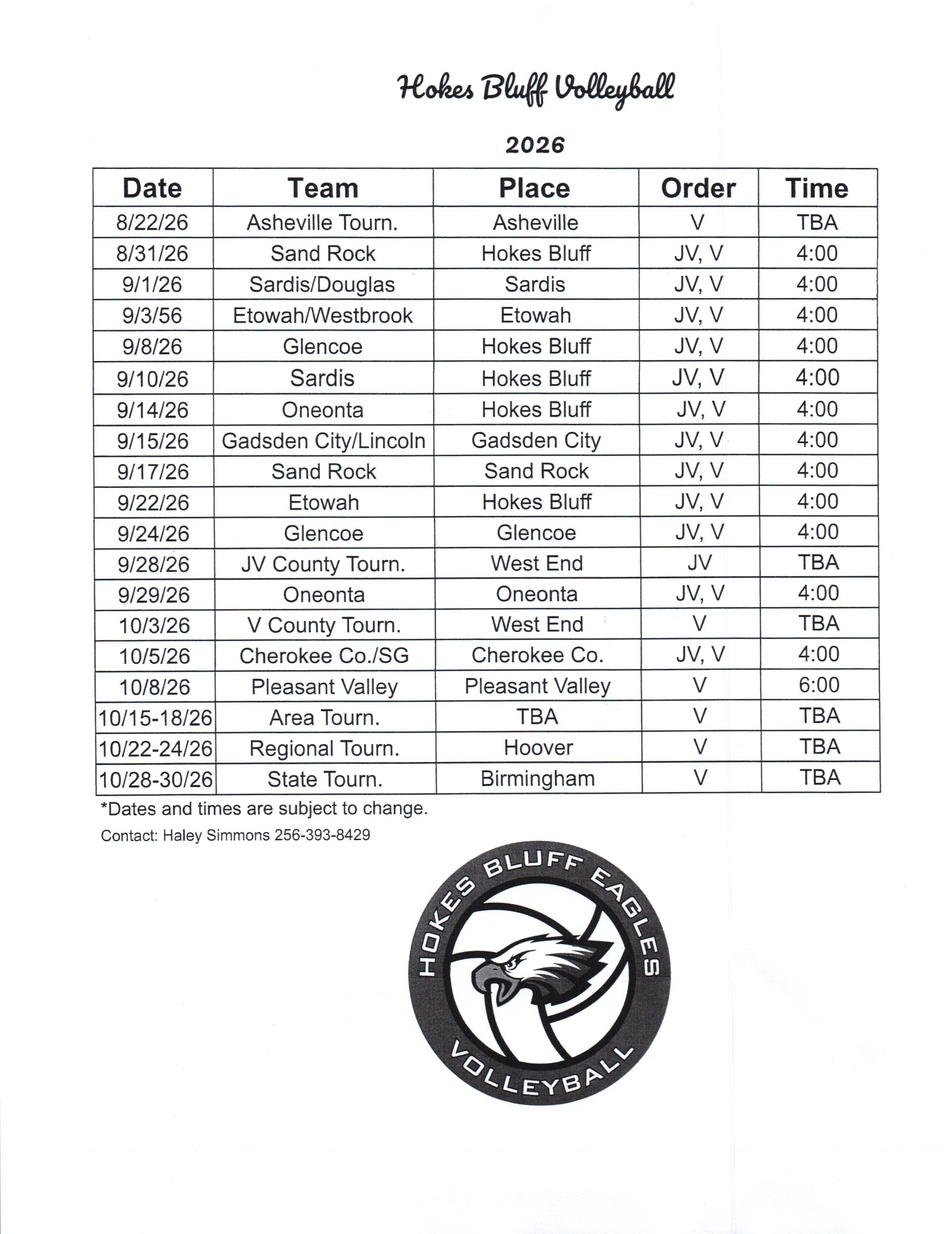 Schedule